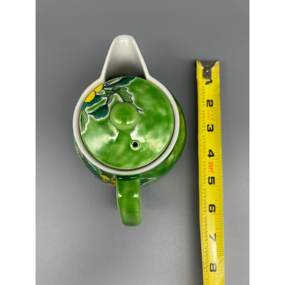 Kyusu KUTANI YAKI WARE Teapot Hand paint Yoshidaya Flower Bird Japanese ~READ~ - Picture 11 of 12